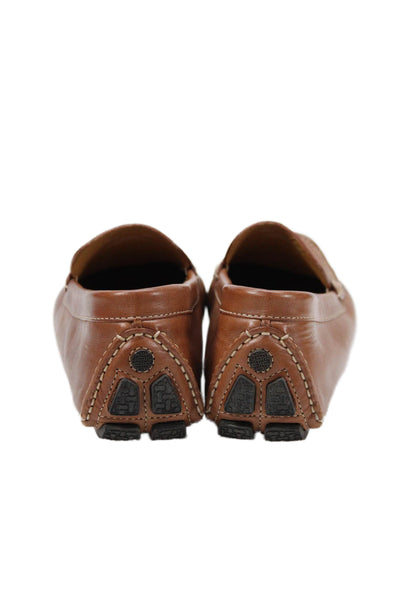 Cole Haan Men's Leather Round Toe Slip-On Loafers Shoes Brown Size 9.5