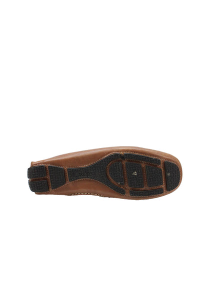 Cole Haan Men's Leather Round Toe Slip-On Loafers Shoes Brown Size 9.5