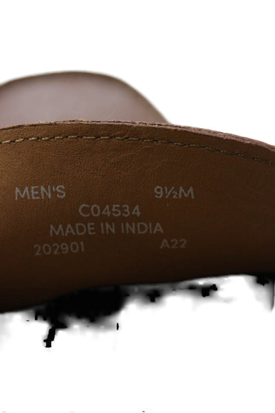 Cole Haan Men's Leather Round Toe Slip-On Loafers Shoes Brown Size 9.5
