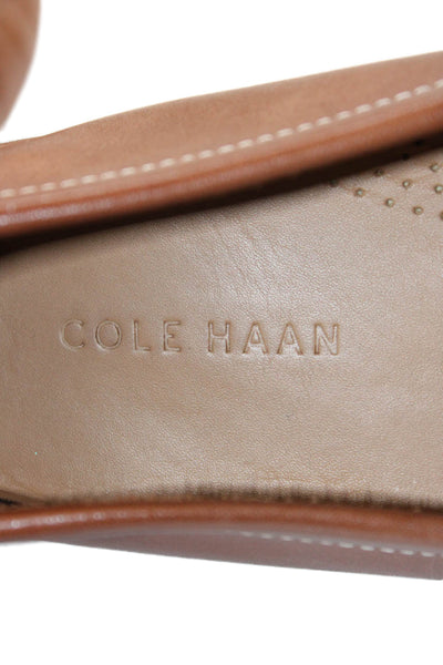 Cole Haan Men's Leather Round Toe Slip-On Loafers Shoes Brown Size 9.5