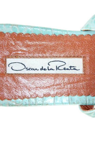 Oscar de la Renta Womens Thong Charm Slingbacks Sandals Blue Size 38 8