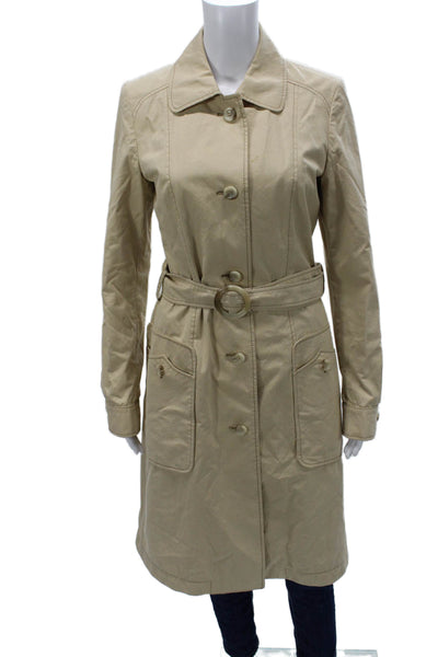 Hugo Hugo Boss Women Trench Coat Beige Button Long Sleeve Size 4