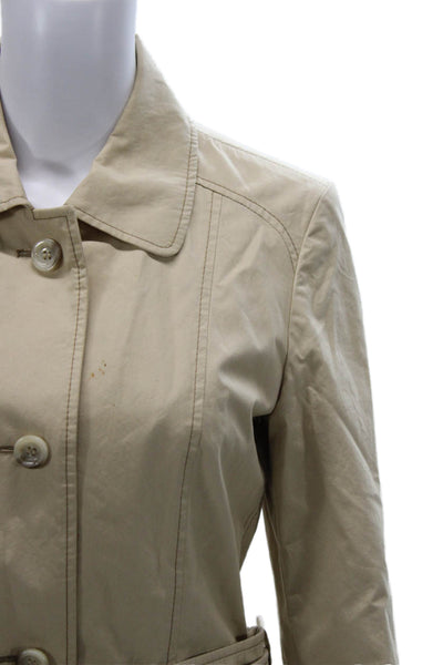 Hugo Hugo Boss Women Trench Coat Beige Button Long Sleeve Size 4