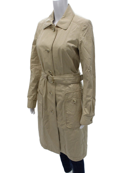 Hugo Hugo Boss Women Trench Coat Beige Button Long Sleeve Size 4