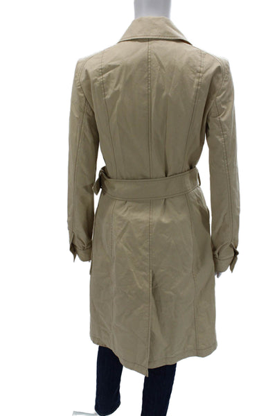 Hugo Hugo Boss Women Trench Coat Beige Button Long Sleeve Size 4