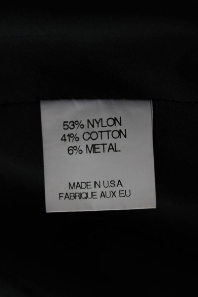 Theory Womens Trench Coat Black Petite Button Size S