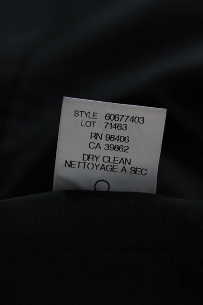 Theory Womens Trench Coat Black Petite Button Size S
