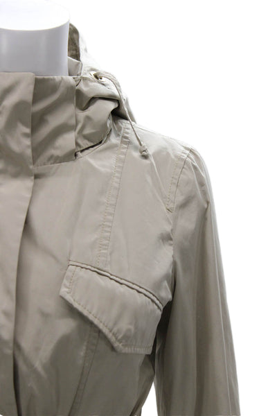 Weekend Max Mara Womens Anorak Beige Zip Long Sleeve Size 4