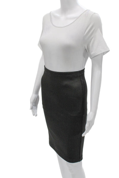 Silvia Tcherassi Womens Pencil Skirt Gray Knee Length Pull On Size S