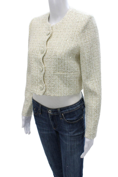 Cami NYC Women Basic Jacket Ivory Button Closure Size 2XS Petite