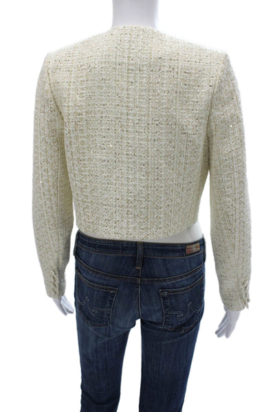 Cami NYC Women Basic Jacket Ivory Button Closure Size 2XS Petite