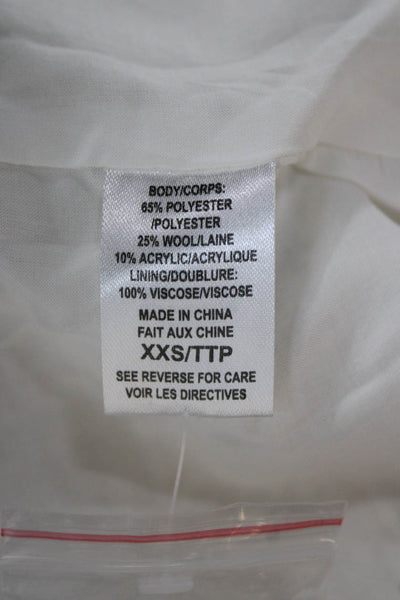 Cami NYC Women Basic Jacket Ivory Button Closure Size 2XS Petite