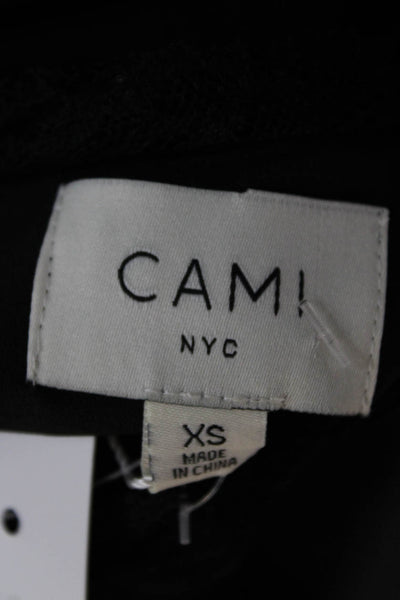 Cami NYC Women Silk V Neck Long Sleeve Bodysuit Black One Piece Size XS