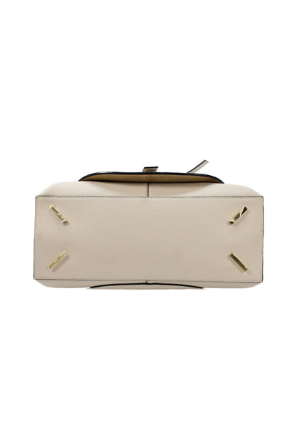 Loewe Womens Calfskin Leather Gate Top Handle Handbag Beige