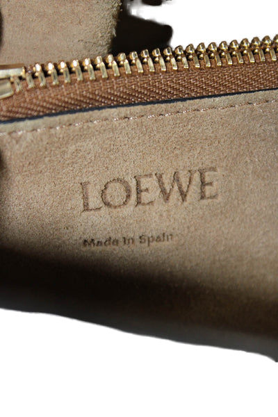 Loewe Womens Calfskin Leather Gate Top Handle Handbag Beige