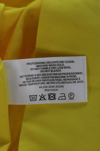 Proenza Schouler White Label Womens A-Line Yellow Scoop Neck Dress Size 6