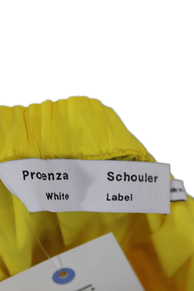 Proenza Schouler White Label Womens A-Line Yellow Scoop Neck Dress Size 6