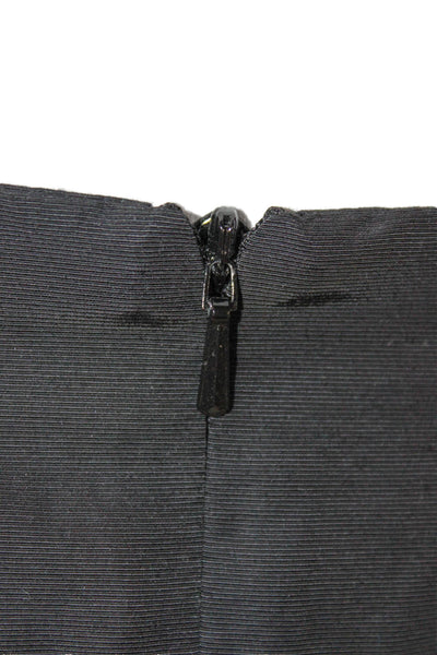 S Max Mara Womens Pleated Long Cotton Skirt Gray Zip Size 6