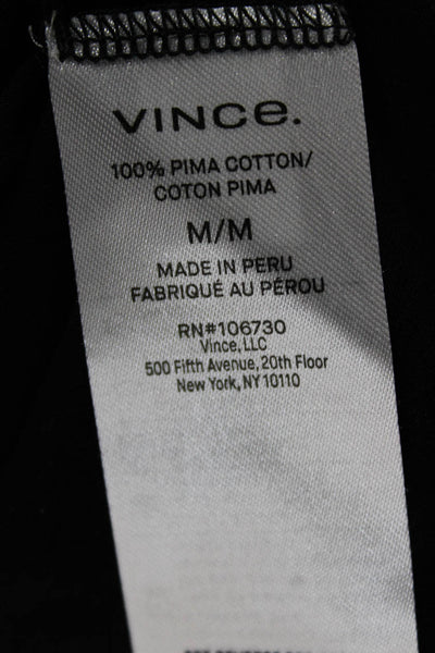 Vince Womens Basic T-Shirt Gray Pima Cotton Crew Neck Short Sleeve Size M