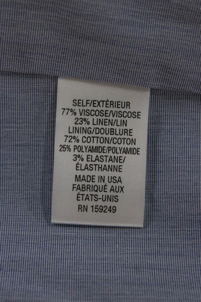 TWP Womens Blue Viscose Pinstripe Blazer Size S