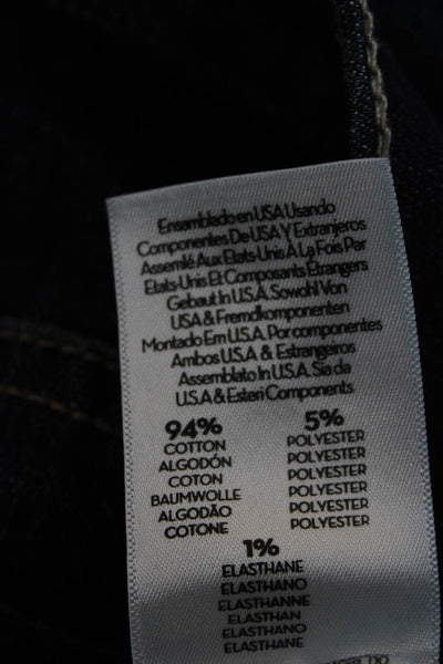 Mother Womens Cropped High Rise Blue Cotton Jeans Button Fly Size 29