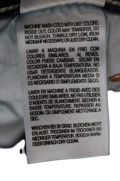Mother Womens Cropped High Rise Blue Cotton Jeans Button Fly Size 29