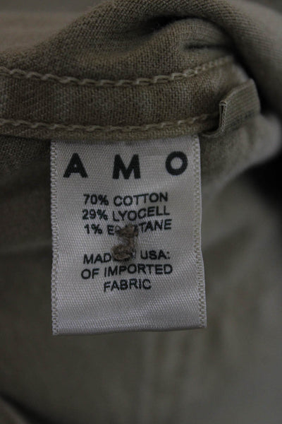 Amo Women Military Jacket Beige Button Long Sleeve Size XS