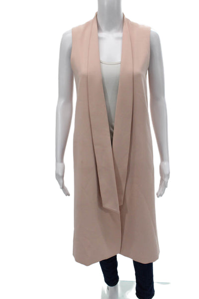 Alice + Olivia Womens Sleeveless Pink Coat Polyester Solid Size XS