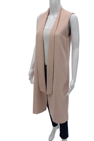 Alice + Olivia Womens Sleeveless Pink Coat Polyester Solid Size XS