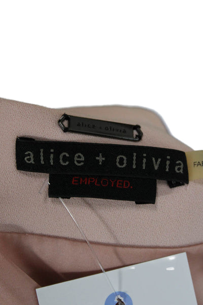 Alice + Olivia Womens Sleeveless Pink Coat Polyester Solid Size XS