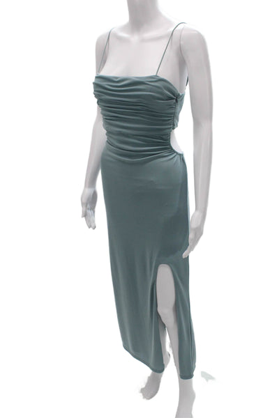 Cinq A Sept Womens Bodycon Blue Square Neck Sleeveless Mid-Calf Dress Size 6