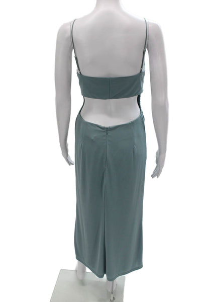 Cinq A Sept Womens Bodycon Blue Square Neck Sleeveless Mid-Calf Dress Size 6