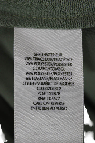 Alice + Olivia Womens A-Line Midi Skirt Green Triacetate Zip Size 4