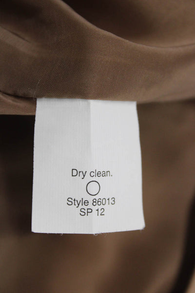 J Crew Women Wool Straight Pencil Skirt Beige Knee Length Zip Size 8