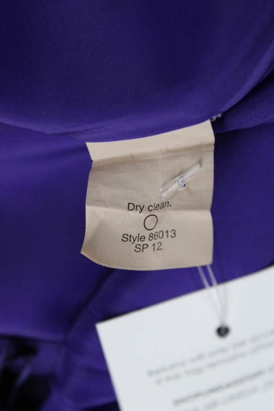 J Crew Women Straight Pencil Skirt Purple Wool Knee Length Zip Size 8