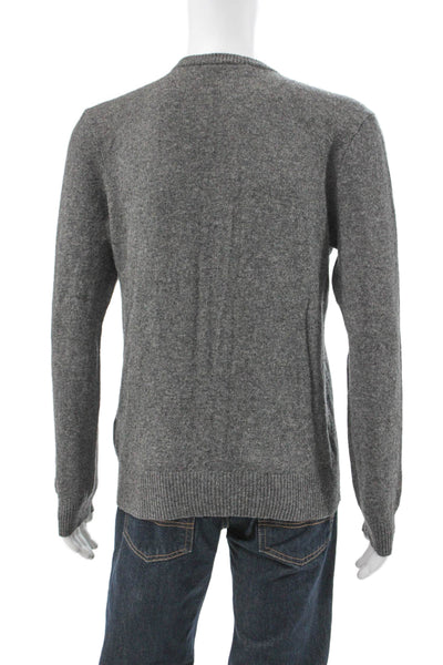 Polo Ralph Lauren Mens V-Neck Lambswool Pullover Sweater Gray Size M