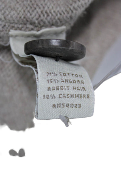 Banana Republic Mens Mock Neck Pullover Beige Cotton Sweater Size M