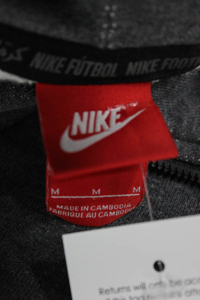 Nike Womens Full Zip Star Gray Hoodie Cotton Blend Size M