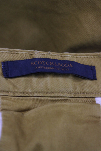 Scotch & Soda Mens Yellow Chino Pants 32 Inseam Size 30