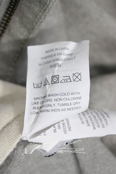J Crew Mens Chinos Gray Cotton Blend Button Fly Size 31