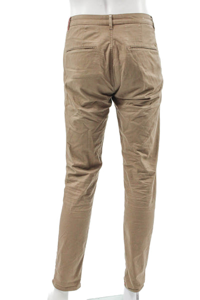 Scotch & Soda Mens Beige Chino Pants Cotton Blend Button Fly 32 Inseam Size 30