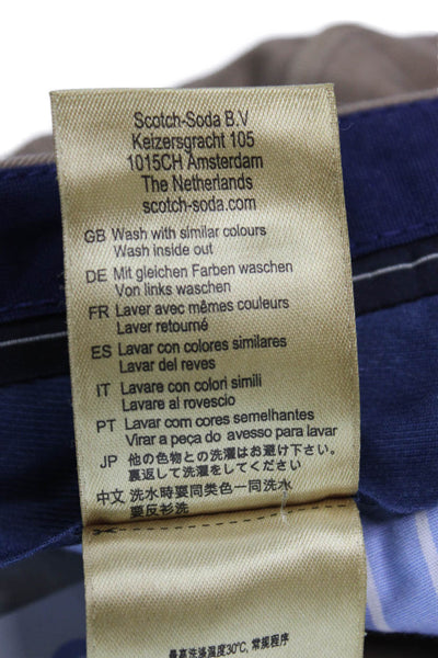 Scotch & Soda Mens Beige Chino Pants Cotton Blend Button Fly 32 Inseam Size 30