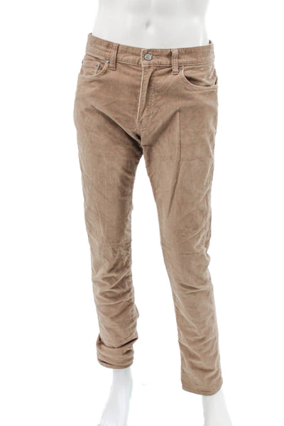 J Crew Mens Chino Pants Beige Cotton Stretch Size 31