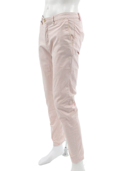 Scotch & Soda Mens Chino Pants Pink Button Closure Size 30