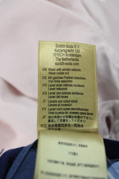 Scotch & Soda Mens Chino Pants Pink Button Closure Size 30