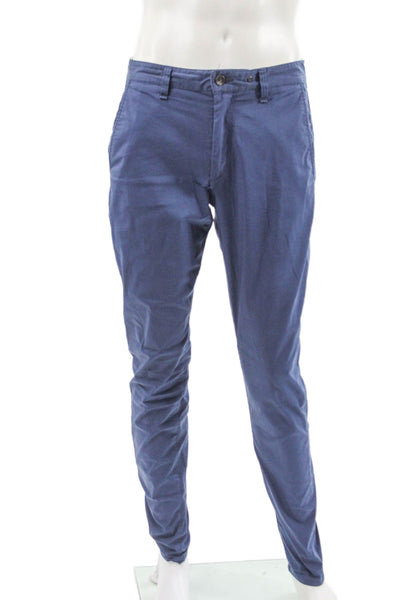 Rag & Bone Mens Chino Pants Blue Cotton Button Size 32