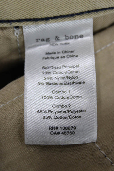 Rag & Bone Mens Chino Pants Blue Cotton Button Size 32