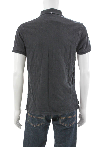 J Crew Mens Gray Collared Short Sleeve T-Shirt 100% Cotton Size M
