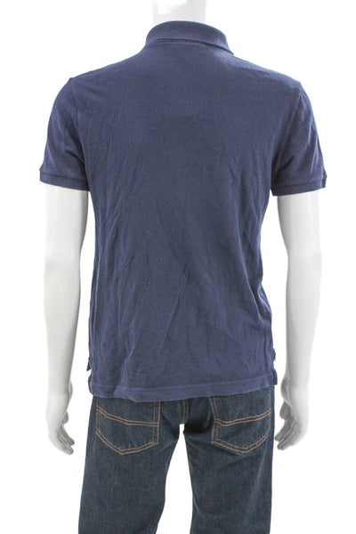 Lacoste Mens Blue 100% Cotton Collared Short Sleeve Polo T-Shirt Size 4