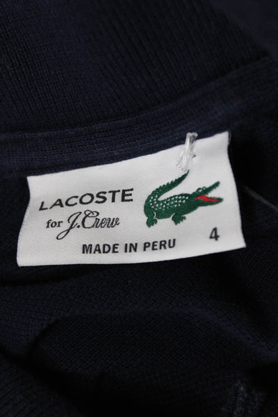 Lacoste Mens Blue 100% Cotton Collared Short Sleeve Polo T-Shirt Size 4